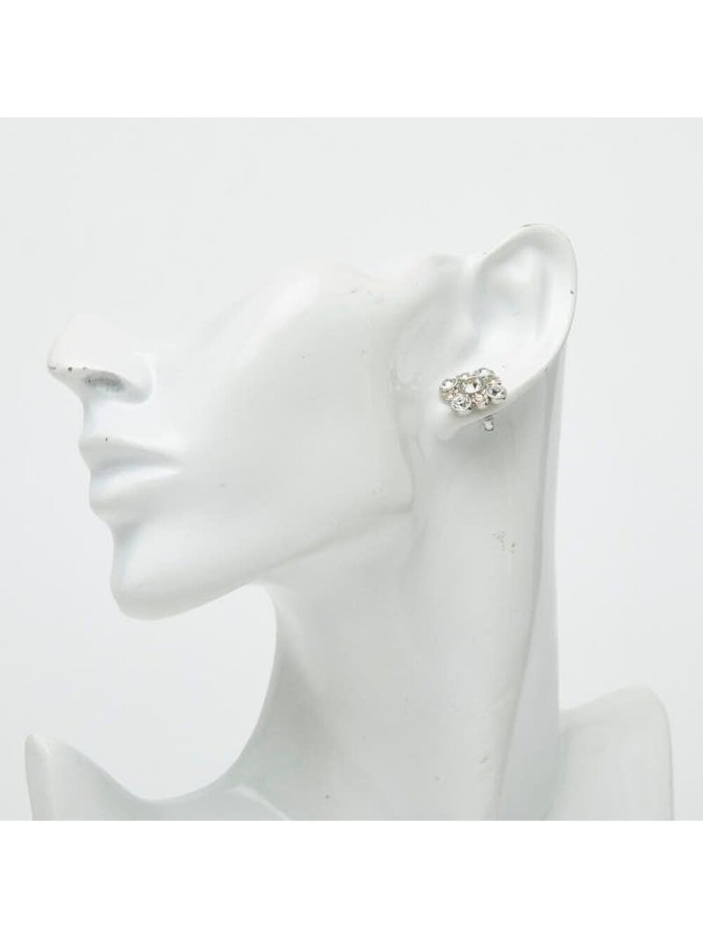 Chanel Stud Earrings Silver Metal Bijoux - Picture 5 of 5